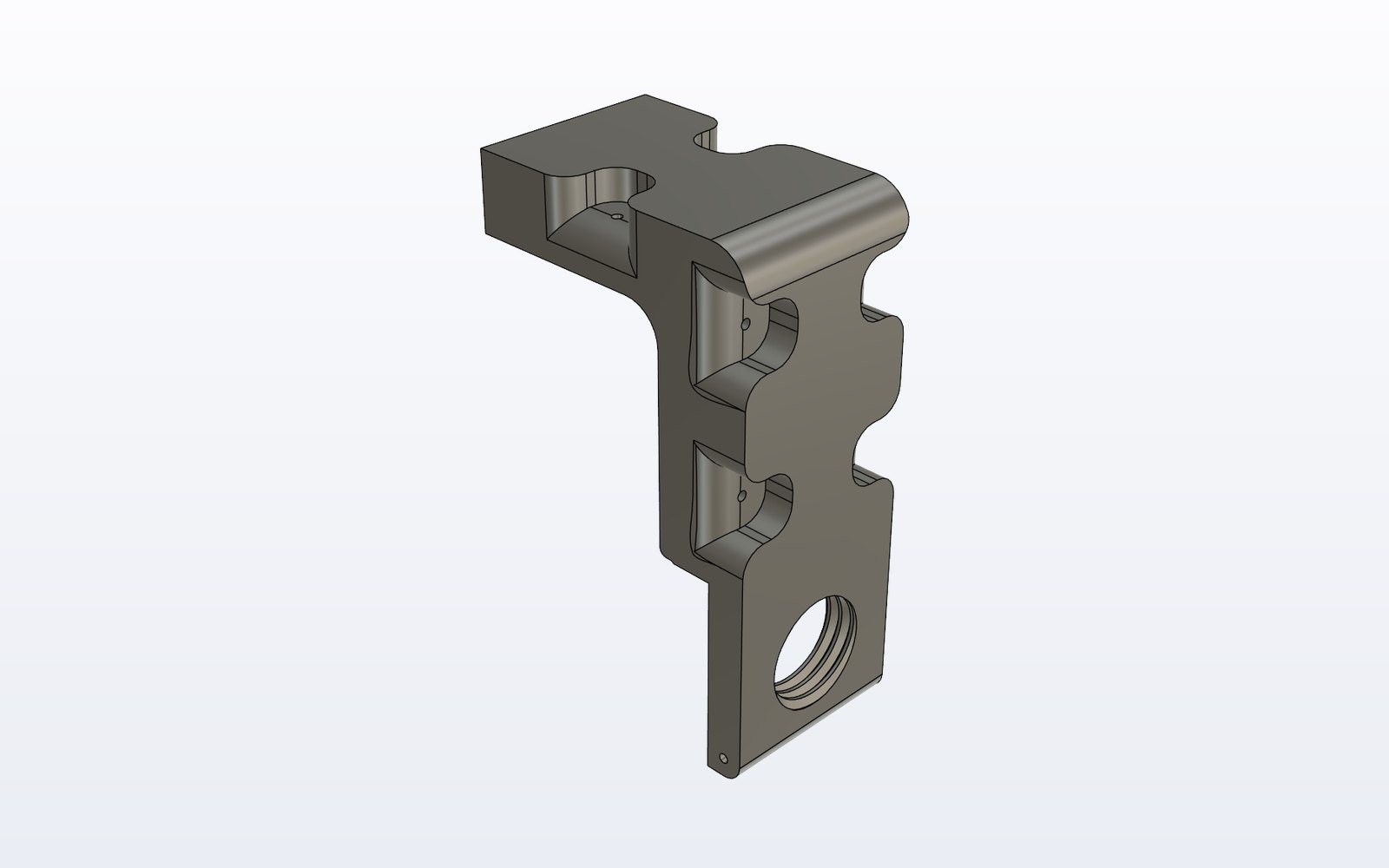 Closed B-Rep solid rebuilt by Mesh++ Mechanical from the STL of a machined part in Autodesk Fusion